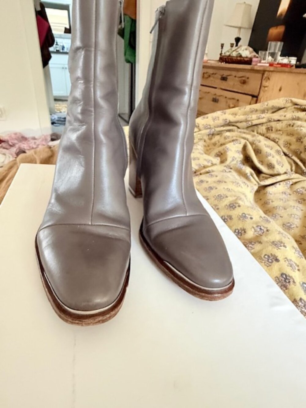 Celine Calf Leather Grey BOOTS
